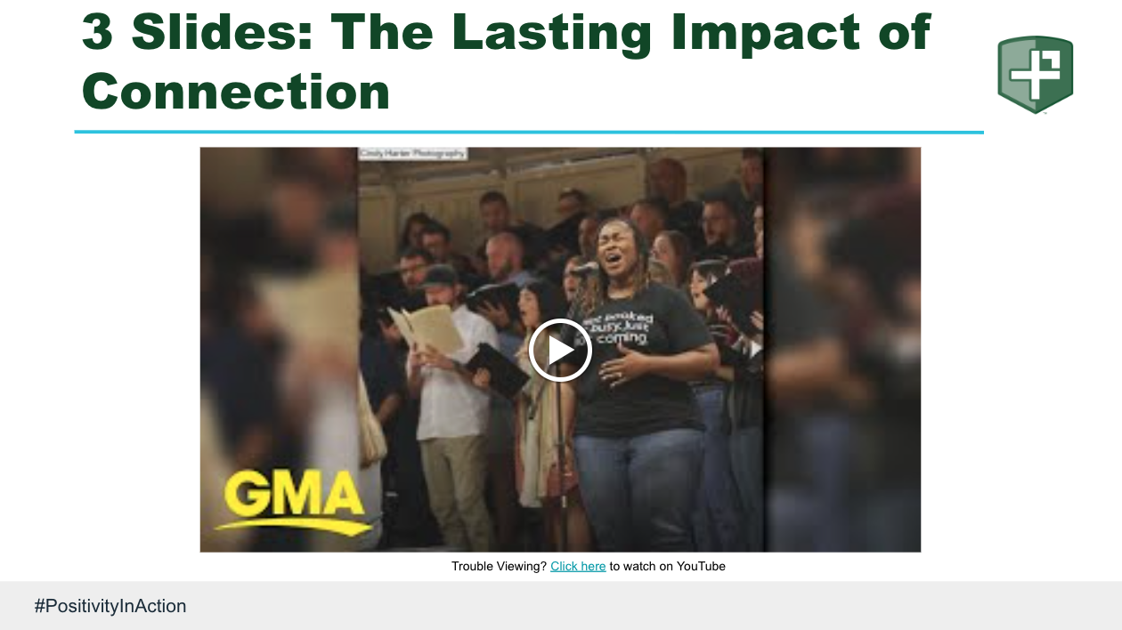 Click to watch video "the lasting impact of a connection"