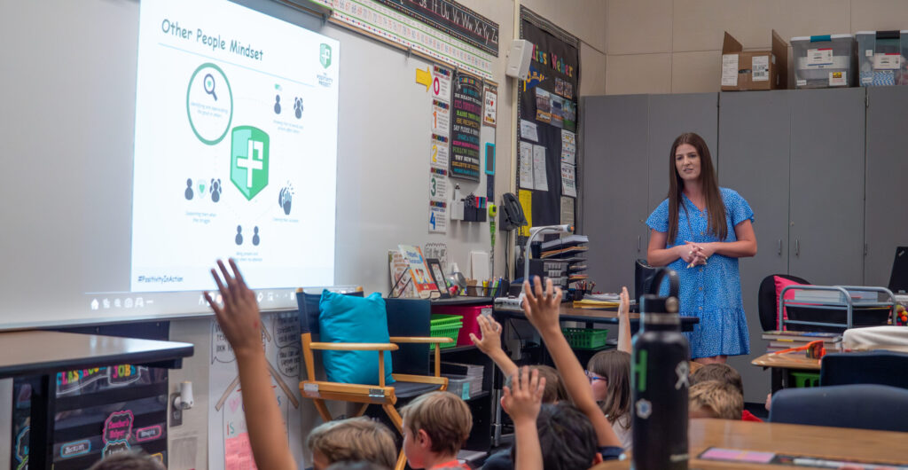 Teacher teaching Other People Mindset in classroom