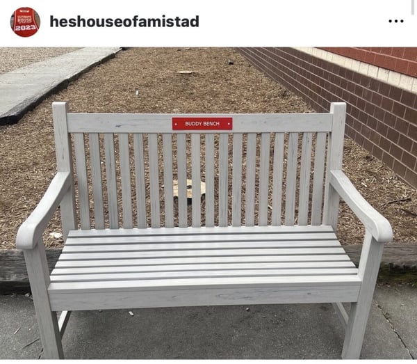 house of amistad bench