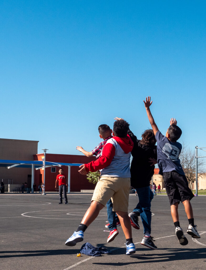 Reagan Elementary kids at recess