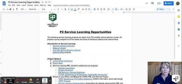 Play "Overview: P2 Service Learning" Video