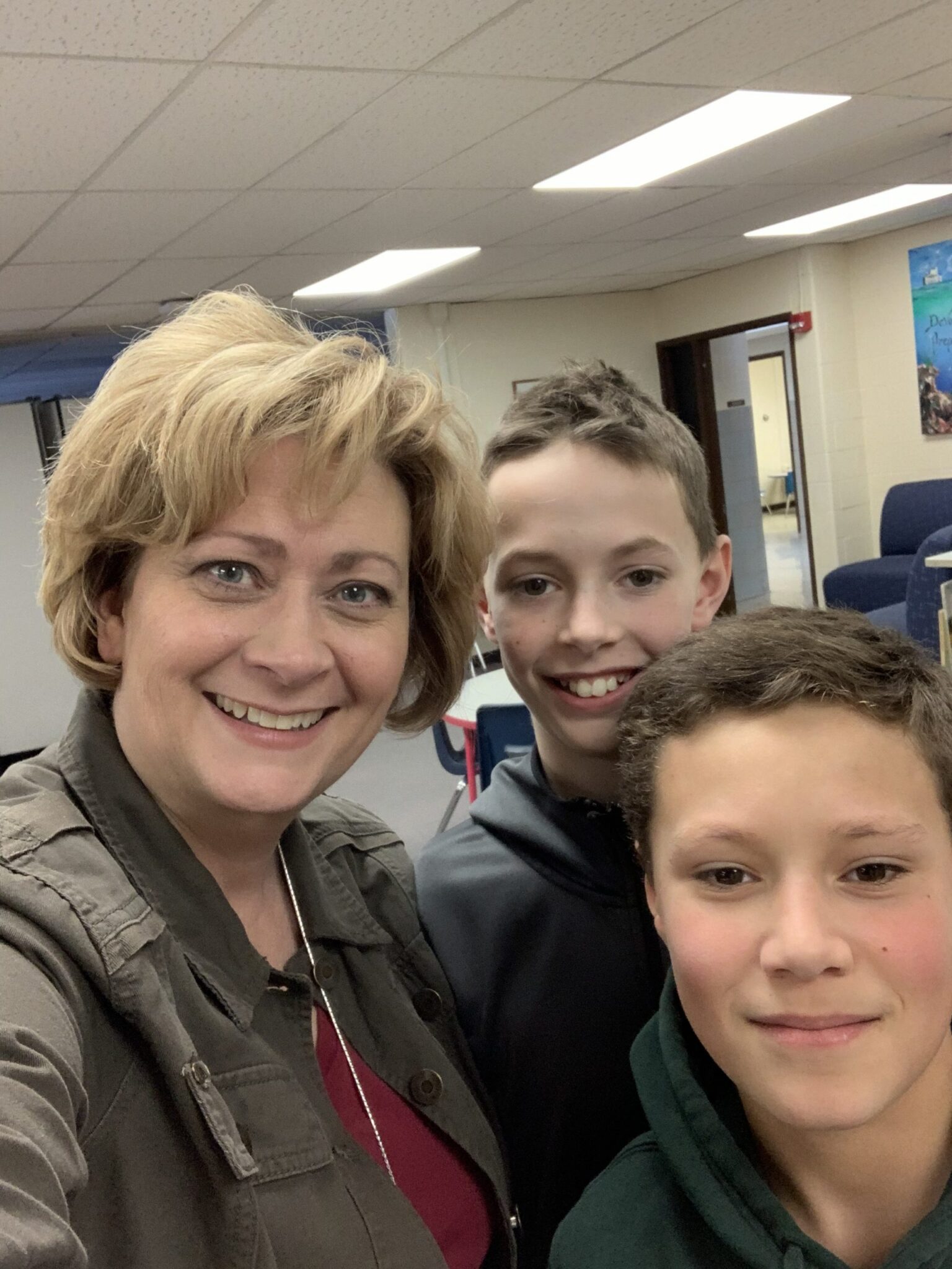 Meg Engleman with two of her students with great #Enthusiasm