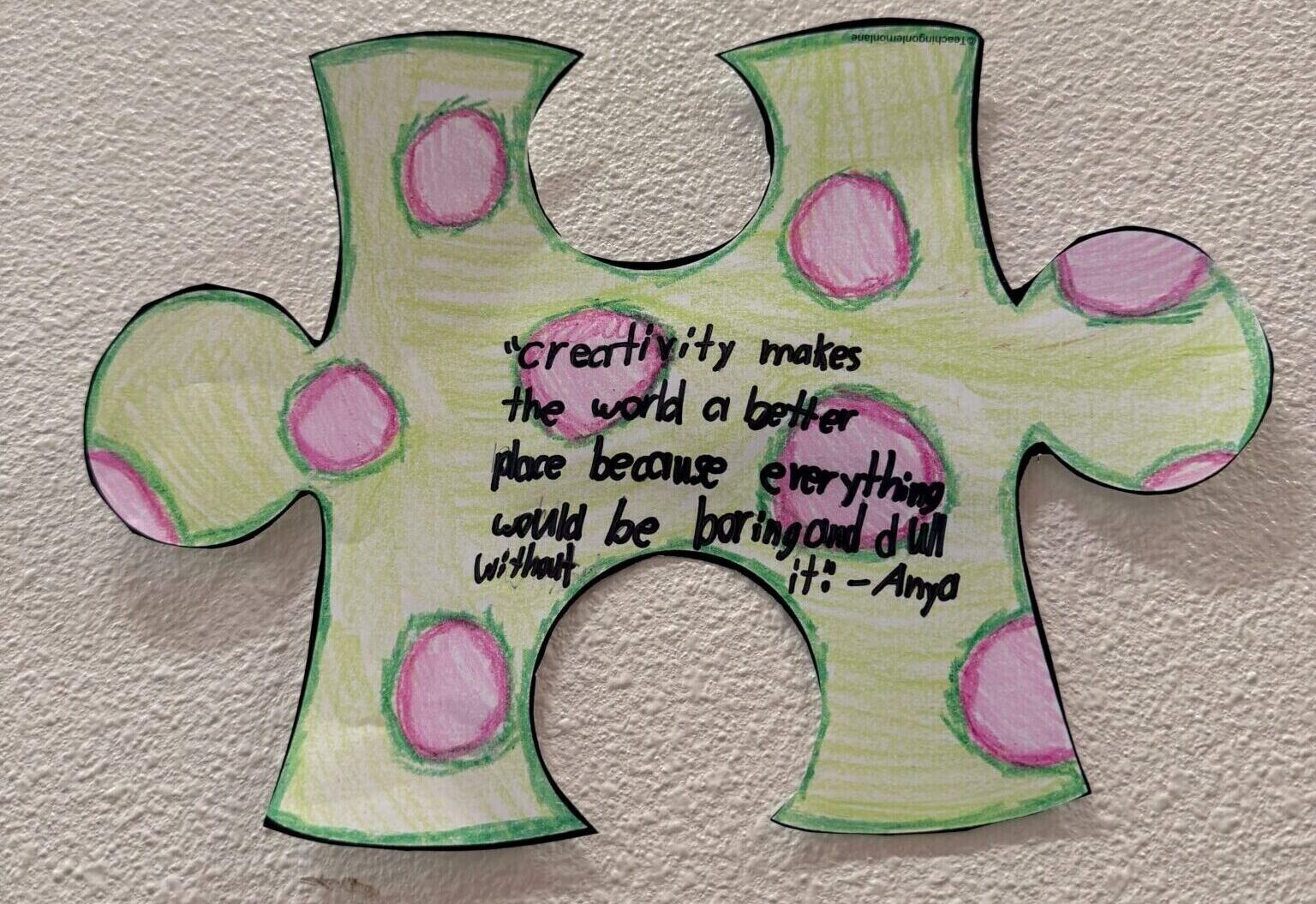 The 3rd Grade Puzzle Project at Hirayama Elementary