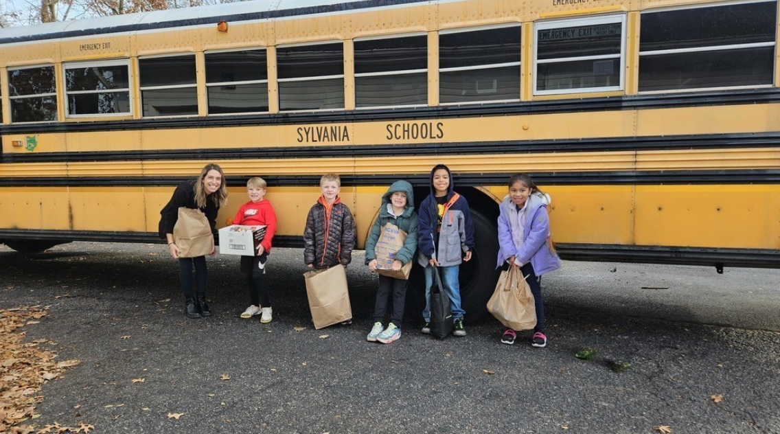 Second Graders at Sylvan Elementary Lead a Community Food Drive