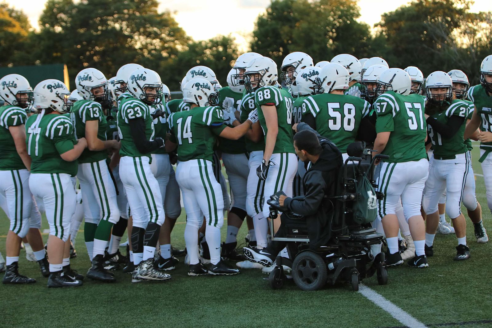 joey pagano with football team