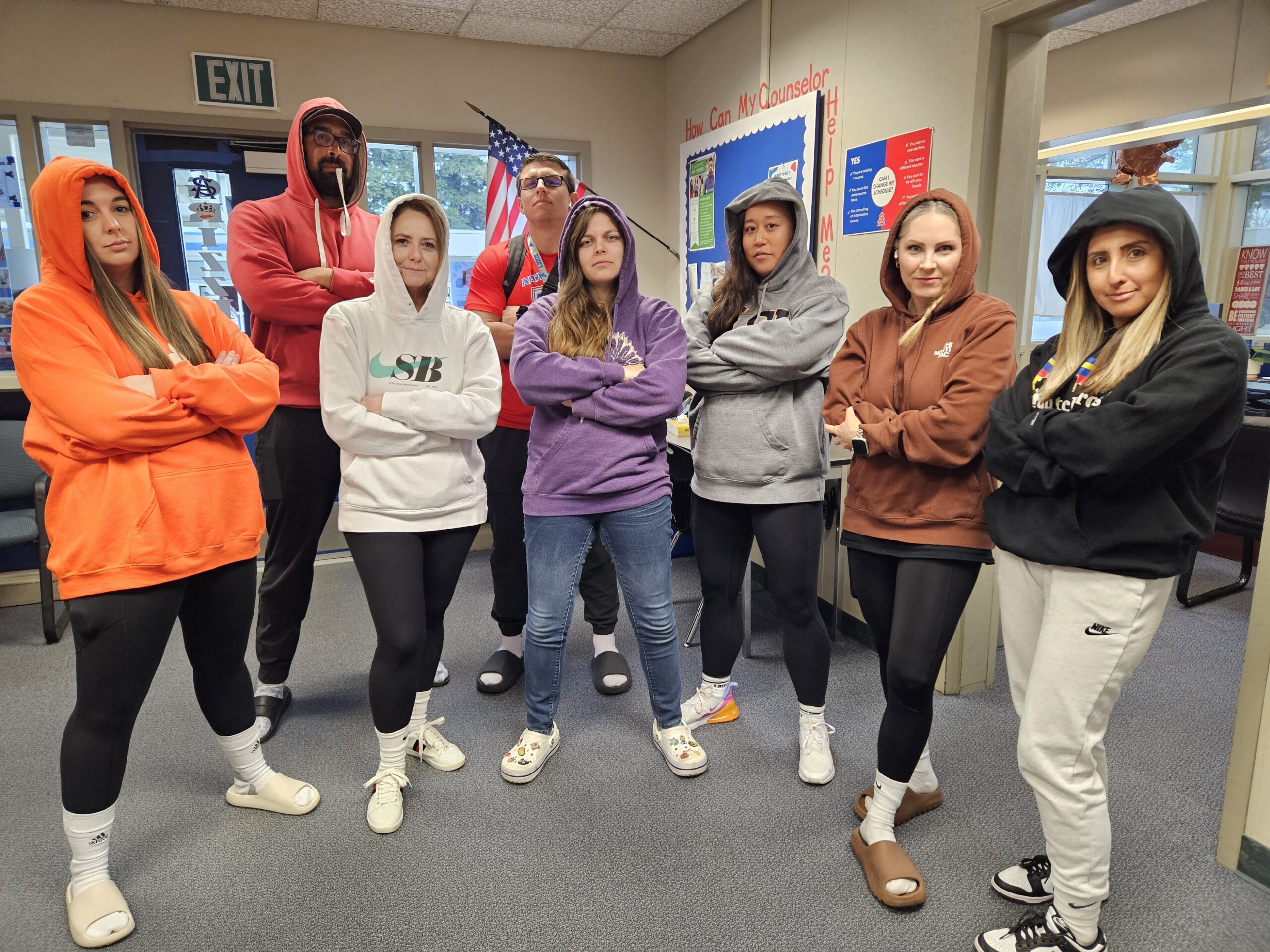 Teachers dressing like students as part of Alta Sierra's spirit week