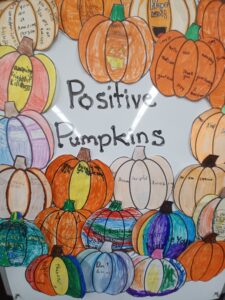 positivity pumpkins - a craft by st jeromes catholic school students