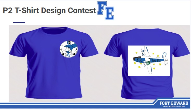 P2 T-Shirt Design by Fort Edward Student