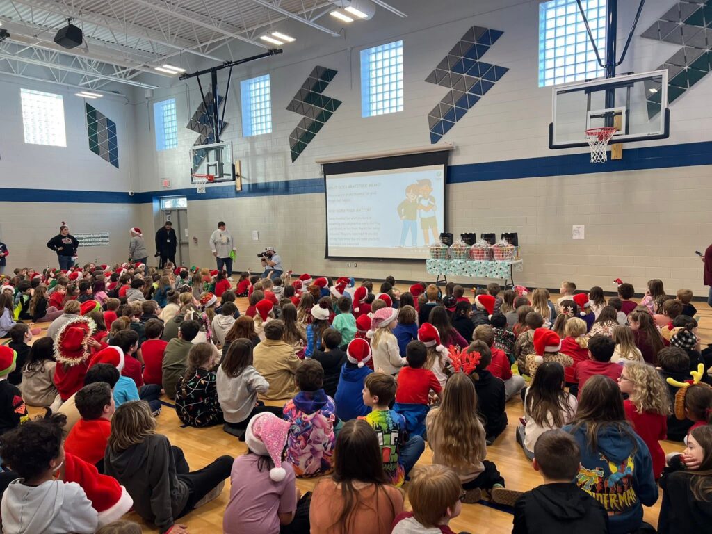 P2 Assembly crowd at Schickler Elementary