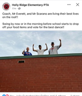 staff members on roof