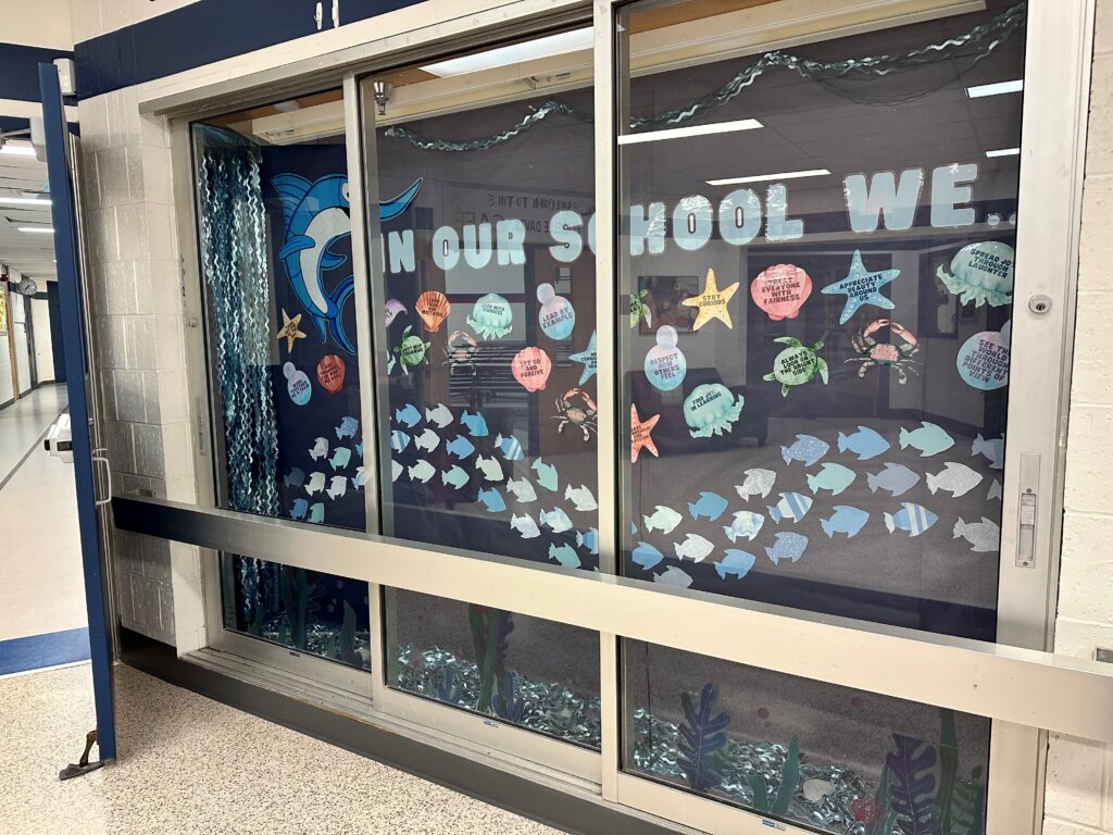 display-in-school-hallway