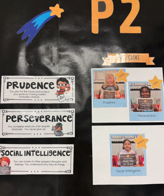 black-poster-with-white-papers-featuring-pictures-of-students